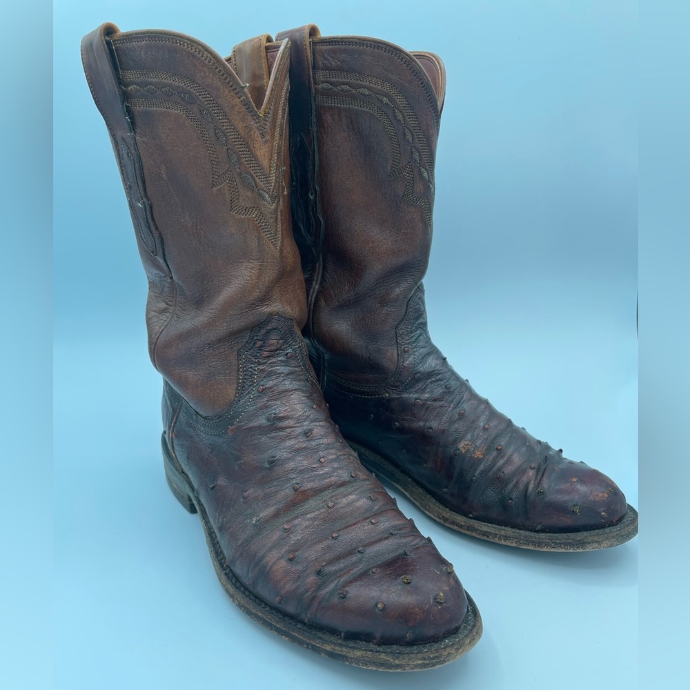Lucchese Ostrich Leather Cowboy boots